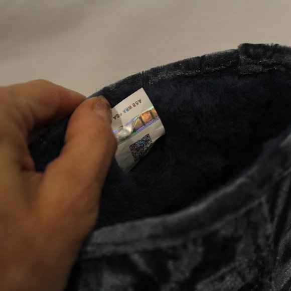 NIB YOUTH 4 5 6 WOMEN'S 6 7 8 MINI VELVET NAVY BLUE ANKLE BOOTS BOOTIES - Picture 7 of 7